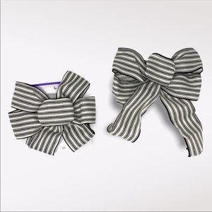 🆕 CELEBRATE IT | Black and White Striped Wired Bows